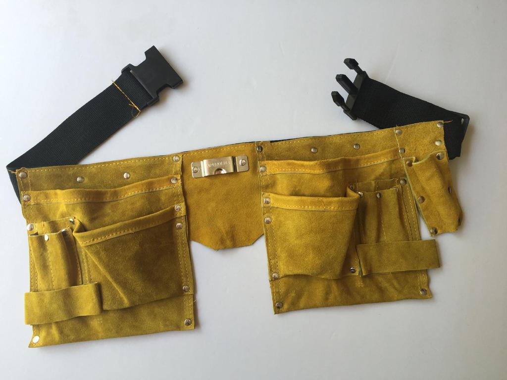 Mehrschichtige Werkzeugtasche zum Umhängen am Gürtel: Ledergürtel, Schweißer, Elektriker, Gärtner Organizer