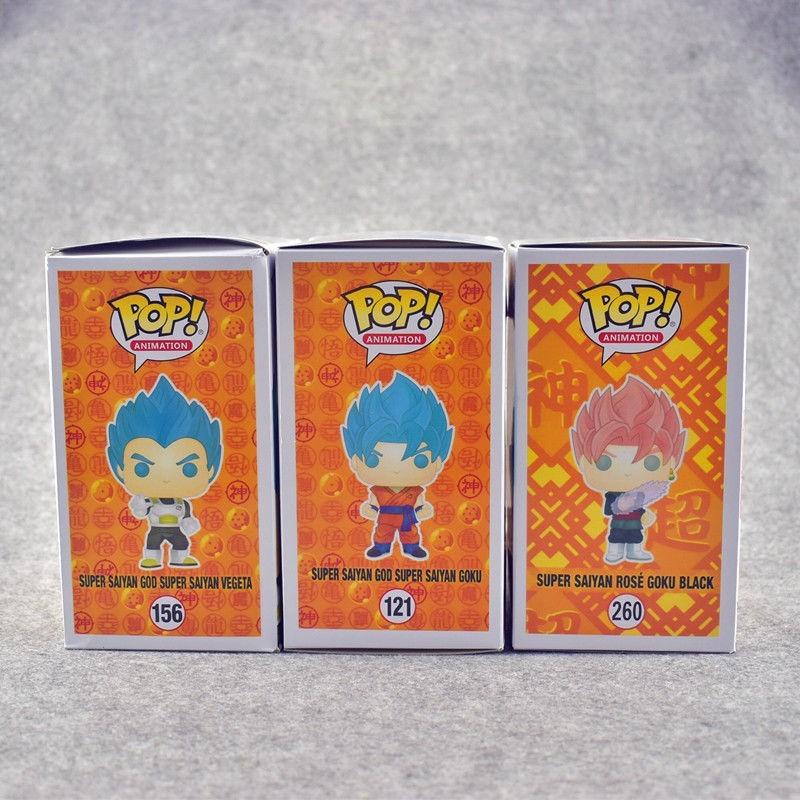 Hochwertige Pop Blue Goku Vegeta Figur mit atemberaubendem rosa Haar und klassischem Design