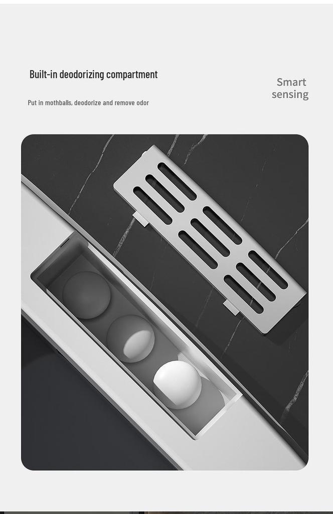 2026 Smart Induction Trash Can with Built-in Press Ring, Long Battery Life, 16L Capacity for Living Room