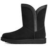 Classic Novelty Short Mid Calf Snow Boots Women's Black Sneakers 1174515-BLK