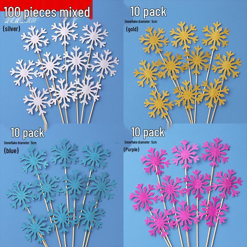Frozen Christmas Snowflake Acrylic Cake Decoration Insert