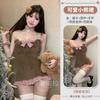 Fun Plush Backless Maid Bear Nightdress, Sexy Lace Bow Pajamas Hip Skirt Wholesale F570