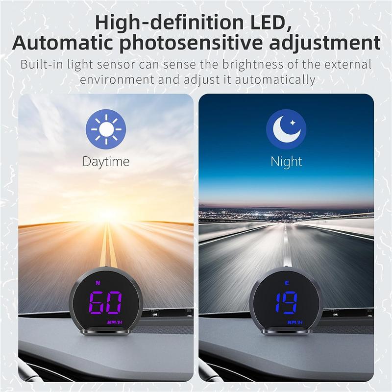 Head-Up Display Plastic G13 Car GPS HUD Speedometer Digital Clock HD Head-Up Universal чёрный