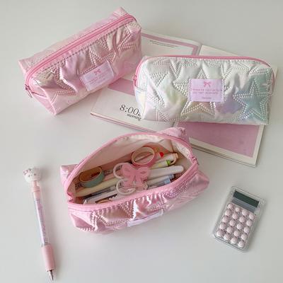 Girl's Pencil Case Student Beautiful Stationery Pouch Women Cosmetic Bag Portable Travel Cosmetics Organizer Bags Toiletry Bag