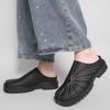 Men's Retro Split-Toe Leather Loafers & Mules - Large Size Slip-On Half Slippers
