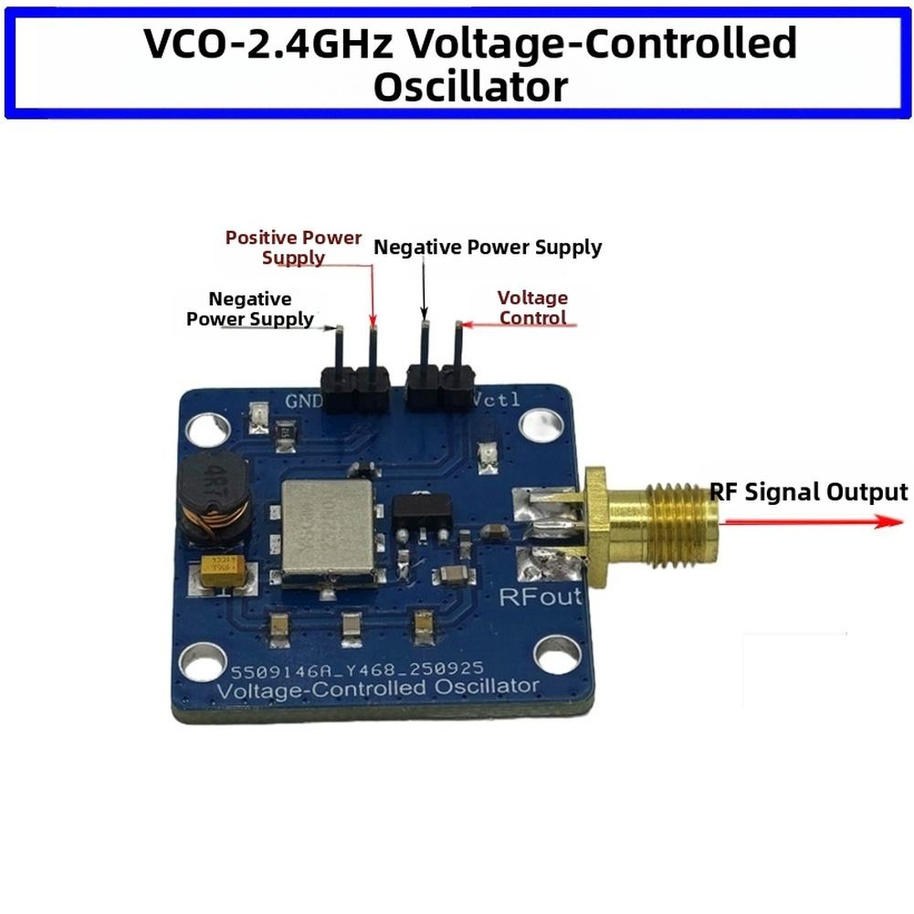 2.4GHz Voltage-Controlled Oscillator VCO Module RF Microwave Signal Source Cover 2200-2500MHz For Versatile RF Signal Generation