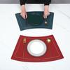 Scalloped Leather Placemat Table Mat Oil-Water-Proof And Heat-Insulating Household PU Table Coasters Kitchen Device Sets