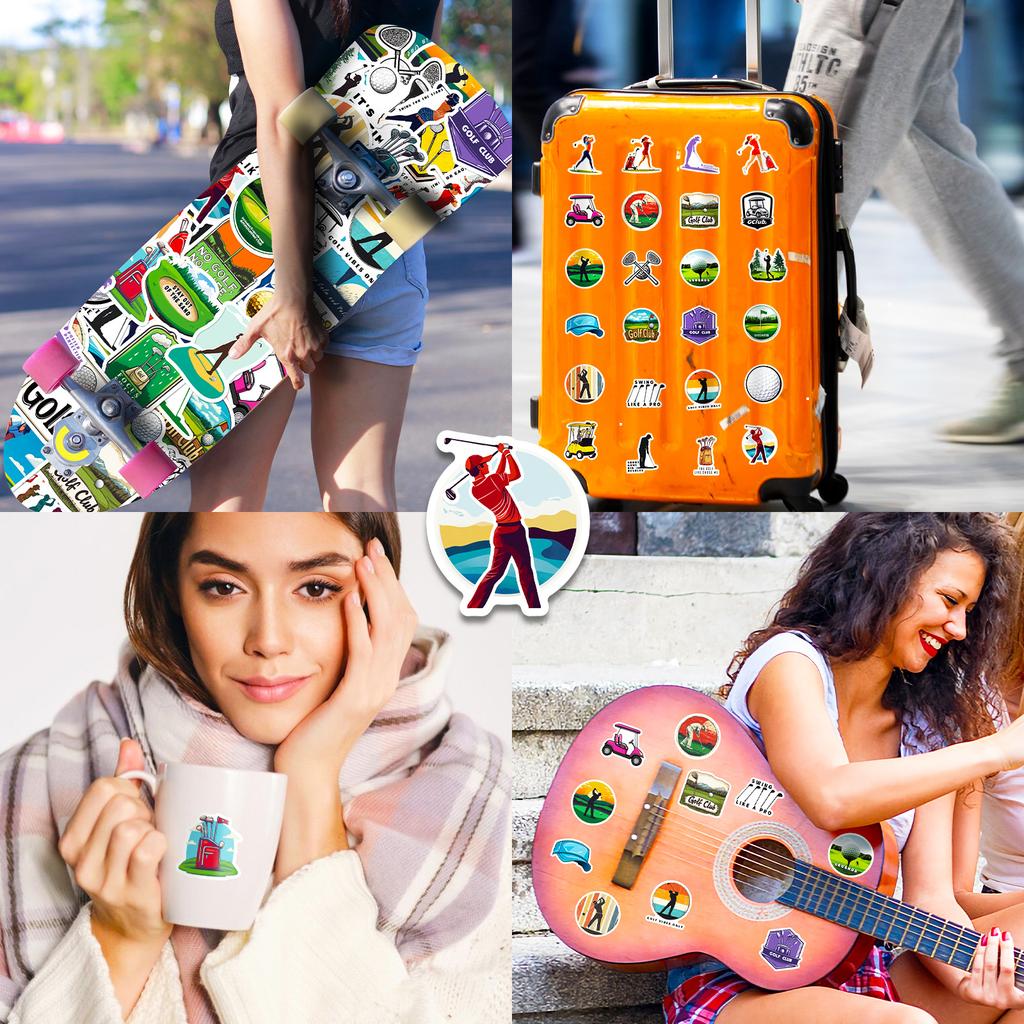 50 Nowe Naklejki Graffiti Sportowe na Zewnątrz do Golfa Walizka Skateboard Wodoodporne Naklejki