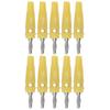 10pcs Set 4mm Banana Plug Socket Terminal Connector for Welding Machinery Charging GeneratorsYellow