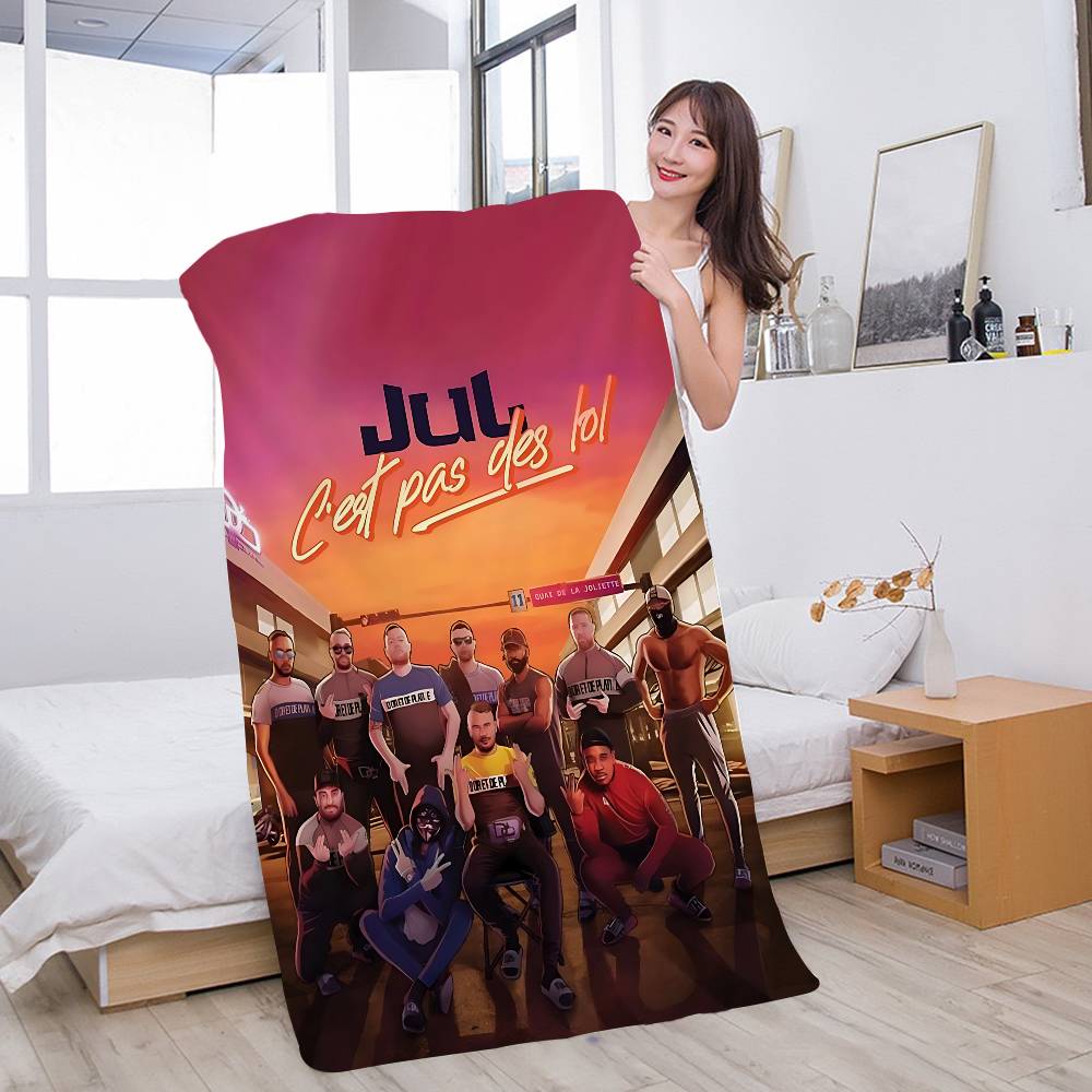 Rapper JuL Muziekalbum Microvezel Strandlaken Absorberend Sneldrogend Zacht Yoga Zwemmen Resort Bergbeklimmen Handdoek W30*H60(CM)