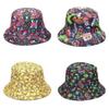 Duck Print Vintage Doublesided Fisherman Hat With Sun Protection For Outdoors