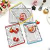 1pc Durable Metal Wire Mini Shopping Basket 2 Sizes Available with Handle Mesh Desk Organizer Metal Wire Basket Home Decor