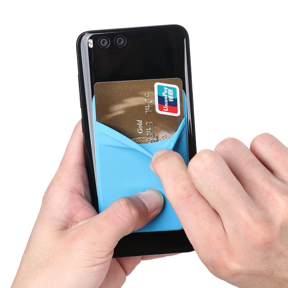 Stretch Fit most Phone Phone Card Holder Adhesive Case Cellphone Pocket Cell Phone WalletSticker