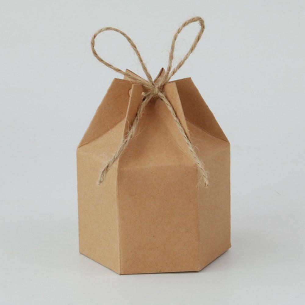 With Rope Christmas Kraft Paper Home Valentine's Gift Boxes Party Supplies Wedding Favor Candy Box
