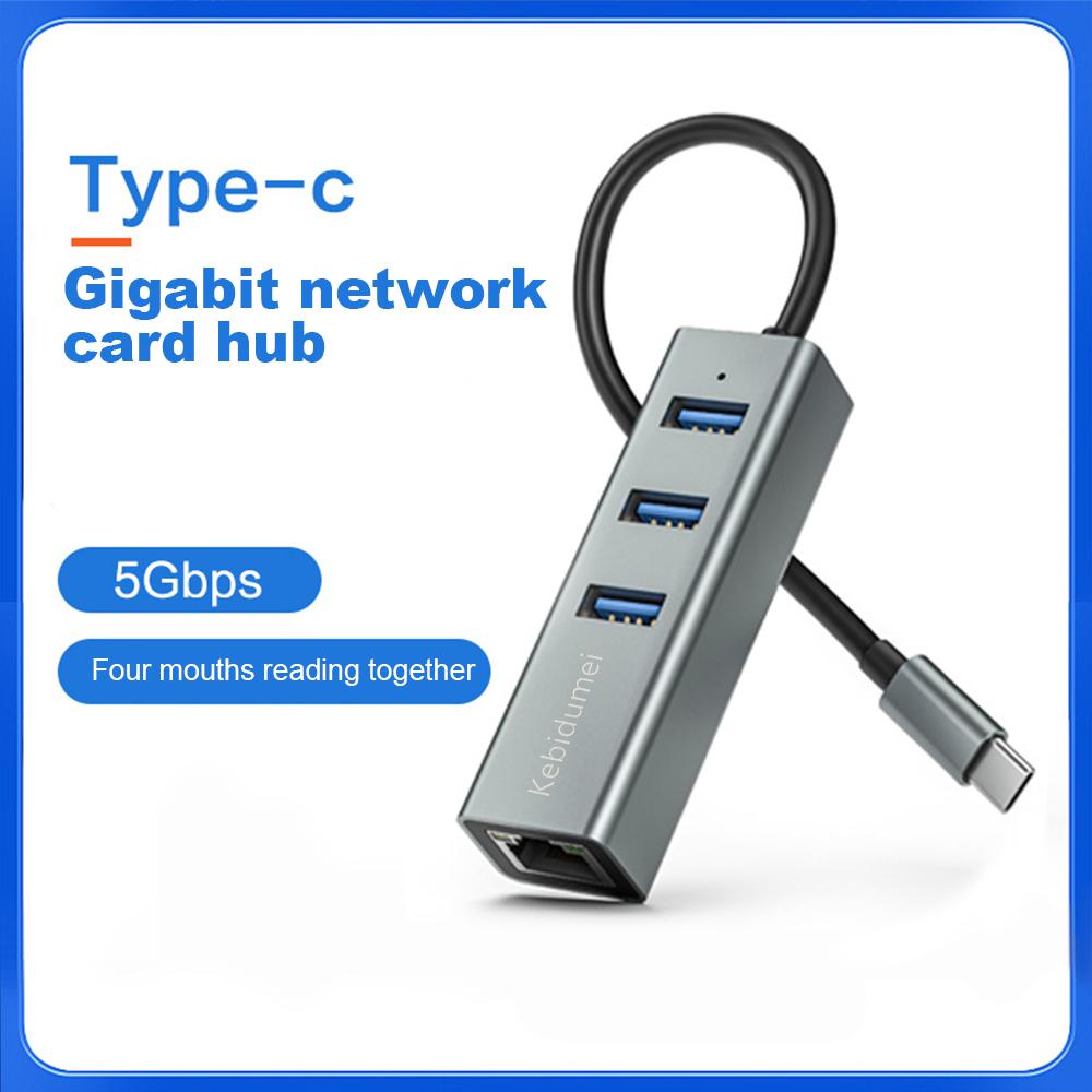 USB 3.0 Type C HUB 1000Mbps Ethernet Adapter USB 3.0 Network Card to RJ45 Lan Hub for MacBook Laptop Computer