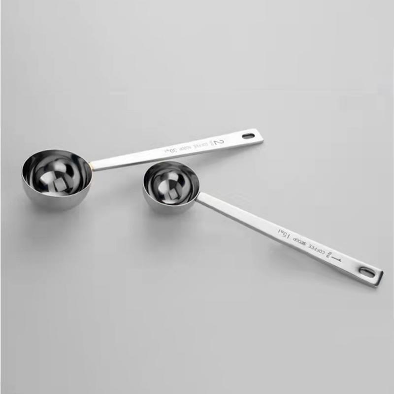 Stainless Steel Coffee Scoop Long Handle Tablespoon Measuring Tools Kitchen Sugar Scoop Milk Powder Spice Spoon Man Woman Gift