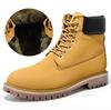 Autumn/Winter Men's & Women's Warm Cotton-Lined Yellow Couple Boots