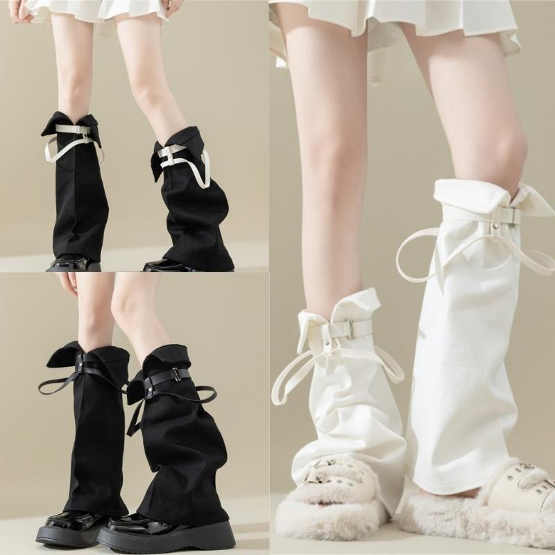 Subkultur Beinstulpen für Damen Mädchen Y2K Beinstulpen Süße Coole Lange Socken Gothic Harajuku Beinwärmer Kniehohe Socken