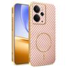 For Realme 14 5G/14T 5G Phone Case Carbon Fiber Textured Electroplated TPU Back Cover