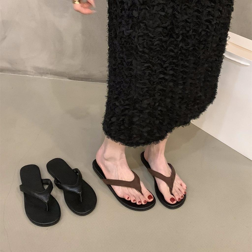 Flat Bottom Pinch Flip-flops Shoes Women's Shoes New Outer Wear Seaside Beach Small Sandals Sandals