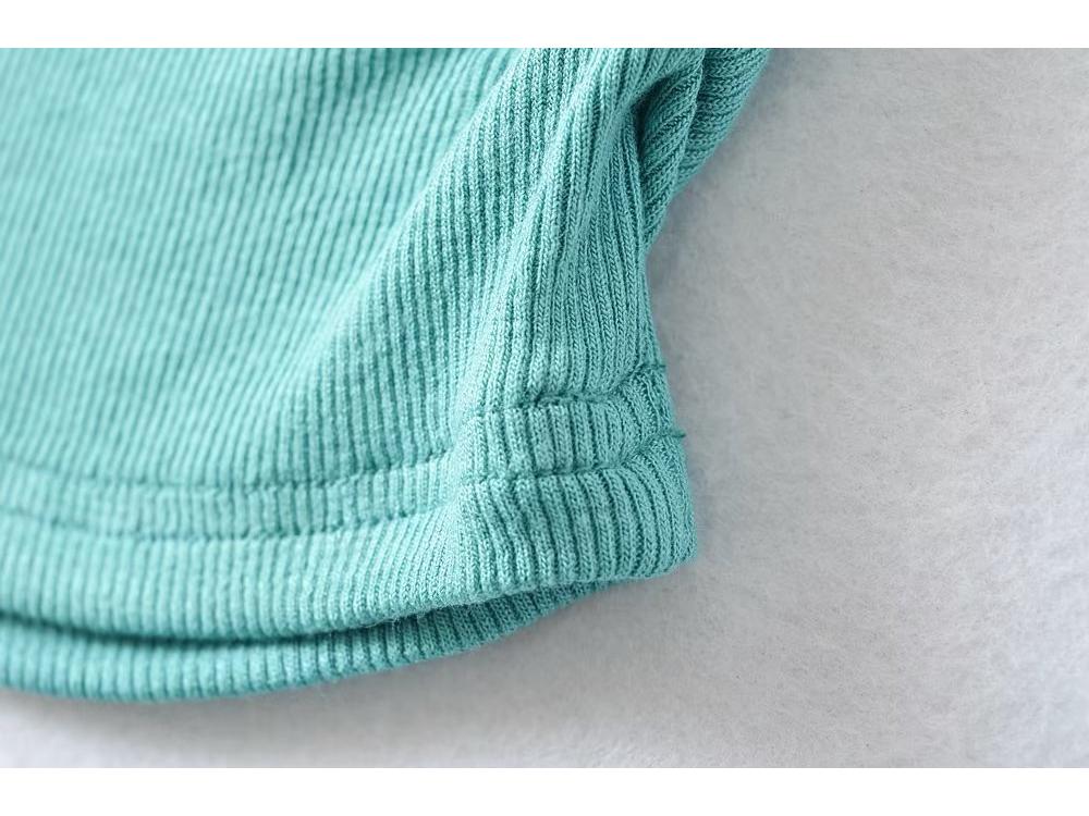 Trendy Women's Round Neck Short Sleeve Side Ruched Bodycon Crop Top