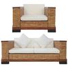 VidaXL Set of 2 Sofas with Cushions Living Room Sofa Set Living Room Bedroom Office Home Interior Brown 278618