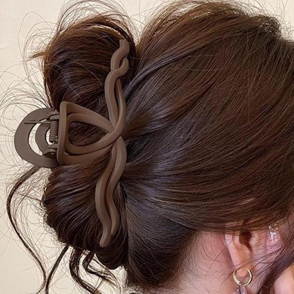Acrylic Wave Cross Hair Claw Hair Accessories Headwear Vintage Shark Clip  Women