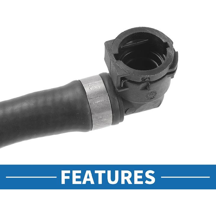 Engine Radiator Hose No.17127640916 Lower Coolant Hose Pipe for BMW 528i XDrive 2.0L 2012-2016 Rubber Black