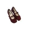 2025 Autumn Retro Round Head Inner Mary Jane Shoes Women's Shoes Gentle Wind Evening Shoes Ballet Shoes