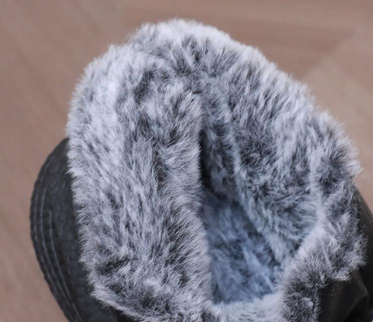 Winter Cotton Shoes Soft-soled Non-slip Padded Thickened Warm Leather Waterproof Men's and Women's Cotton Boots