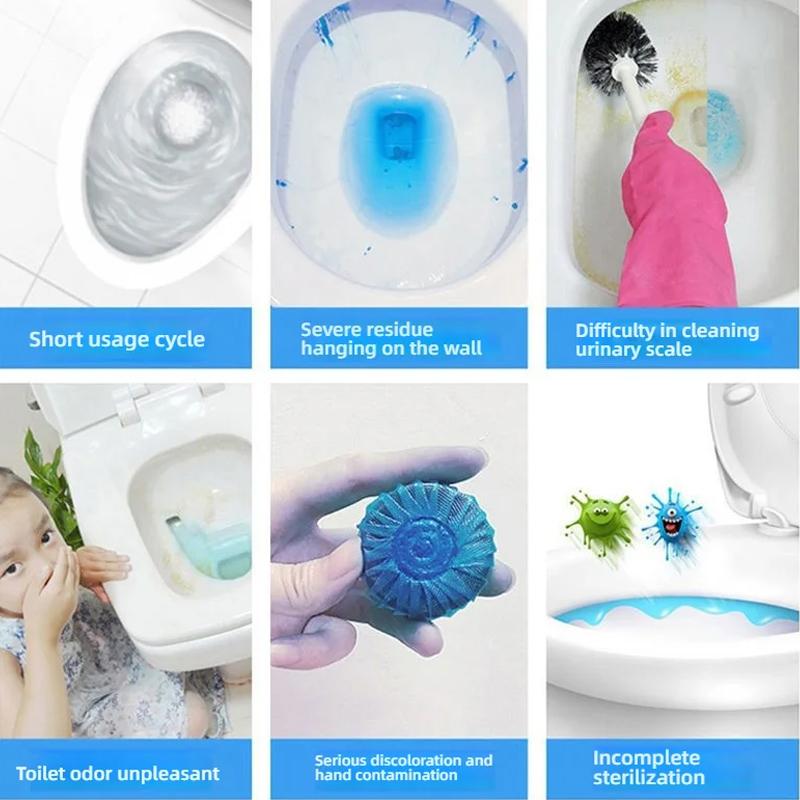 1/2/3/5 Pcs Toilet Cleaner Automatic Toilet Cleaner Gel Sterilizing Deodorizing Dirt-Removing Supply Toilet Toilet Cleaner