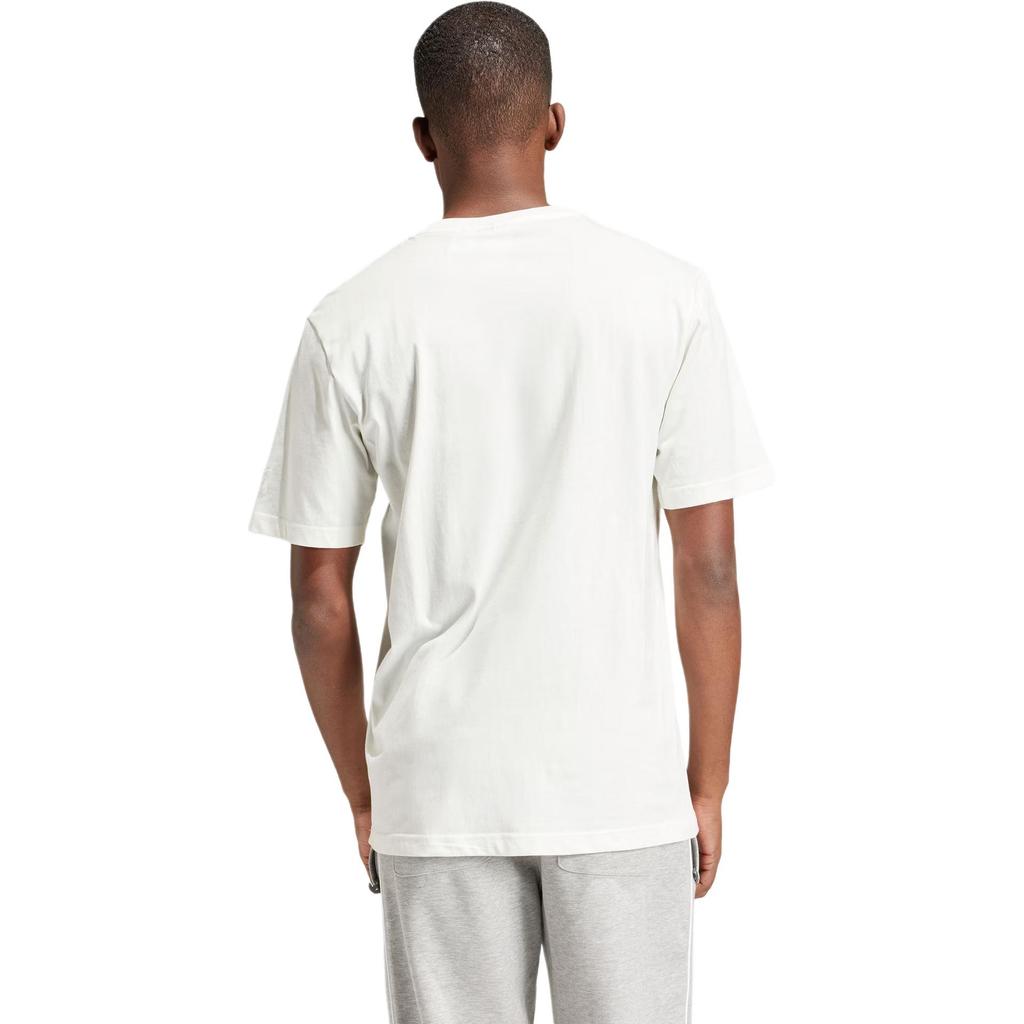 adidas Originals Logo Print Casual Outdoor Sports Crew Neck Pullover Short Sleeve T-Shirt Men Tops White IS2911