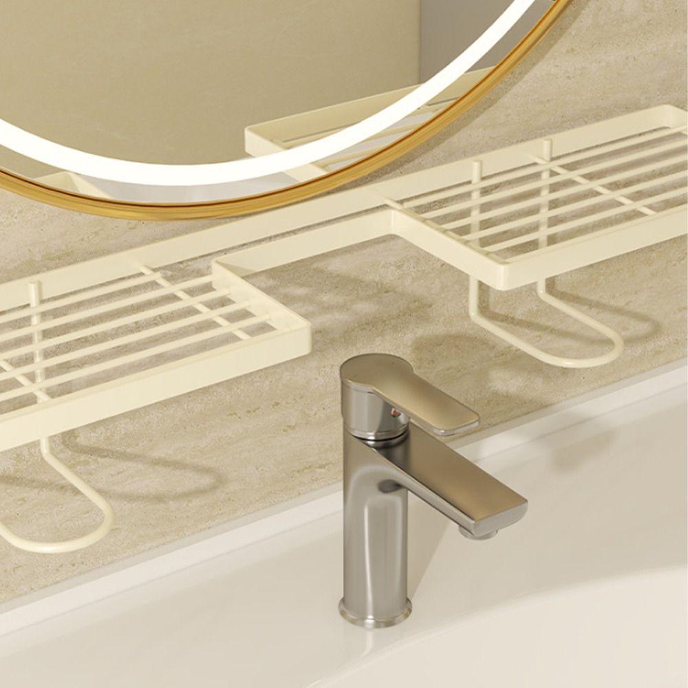 Water Drainage Bathroom Storage Rack Carbon Steel Sink Drying Rack Cosmetics Organizer  Bathroom