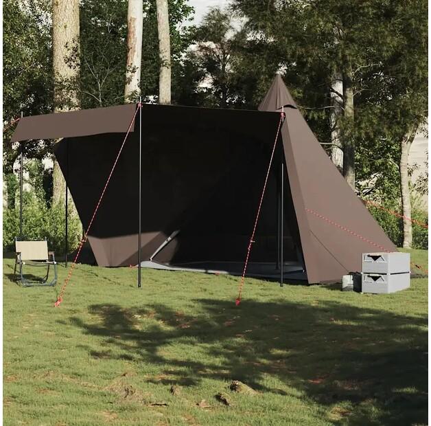 VidaXL Tipi 6-person Brown Waterproof Camping Tent