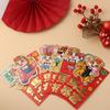 6pcs Cartoon 2026 Horse Year Red Envelope Traditional Paper Craft Lucky Money Pouch Mixed Pattern Blessings Festival Hongbao