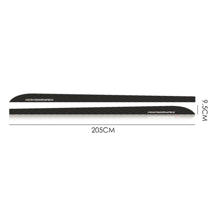 2.05M Glossy 5D Carbon Fiber Side Skirt Sill Decal Stripe Stickers For BMW F30 F22 F23 E90 E91 E92 E93