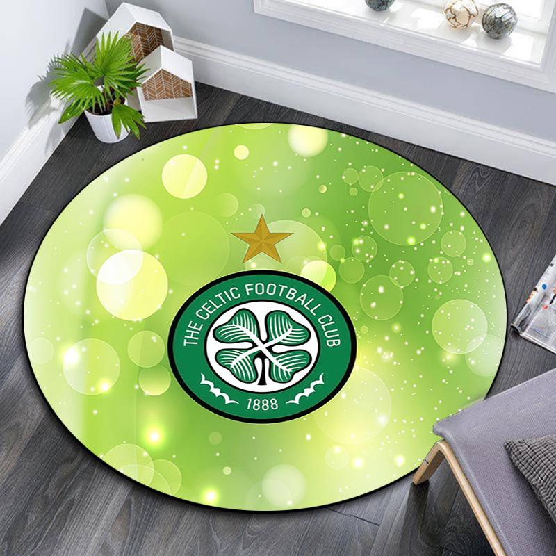 Celtic FC2 Round Area Rug,Carpet Rug for Living Room Bedroom Sofa Playroom Decor,Non-slip Floor Mat