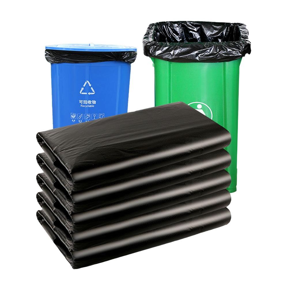 50pcs Thick Garbage Bags Flat Top Design Trash Can Liners Large Trash Bags Picnic