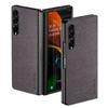 Módní pouzdro pro Samsung Galaxy Z Fold 6 5 4 Fold3 5G jednoduchý lehký jednobarevný textilní kožený kryt pro pouzdro fold6