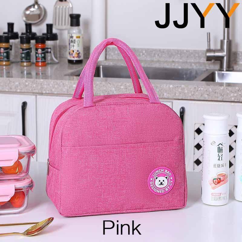 1Pc Portable Lunch Bag Waterproof Insulated Cool Thermal Food Storage Box Tote for Outdoor Travel Student Thermal Bag