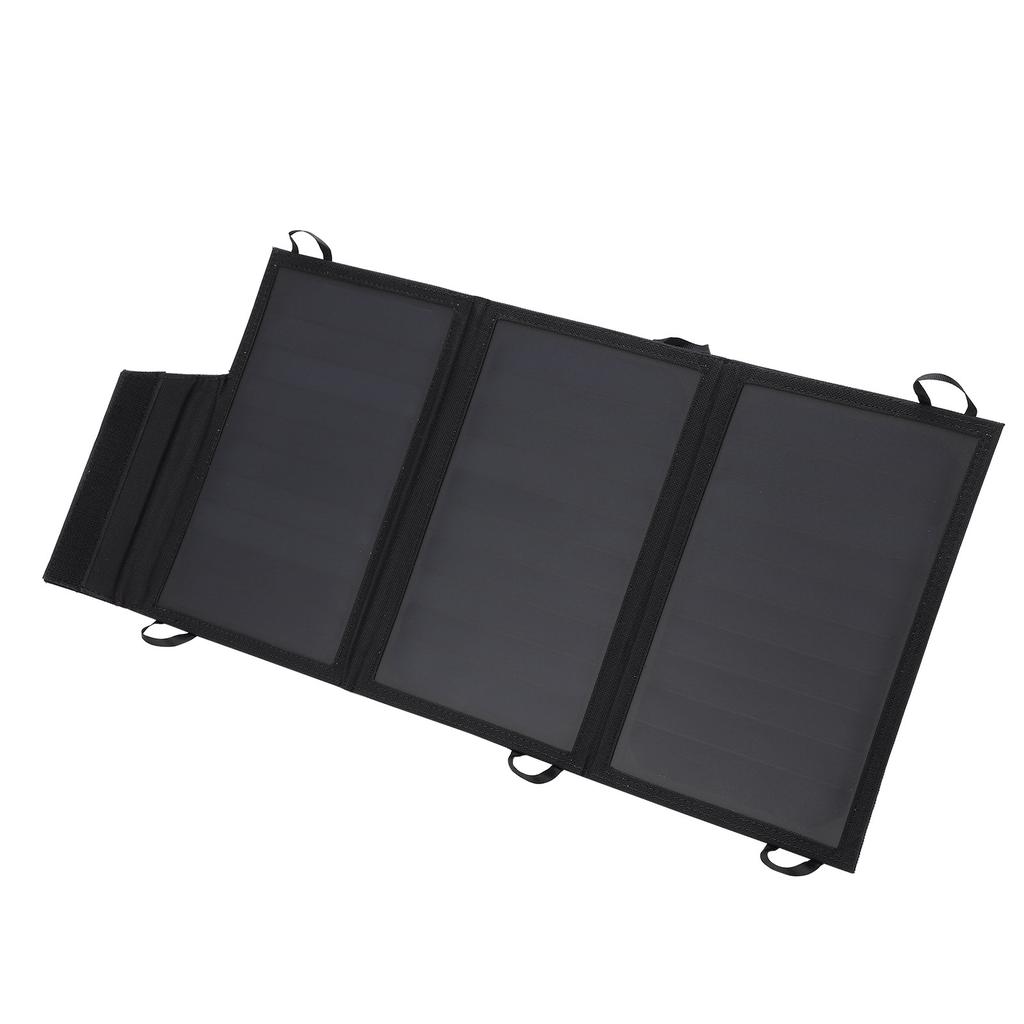 15W Solar Charger Foldable Solar Power Panel Charger with Dual USB Ports for Phones Tablets Speakers and Other Devices