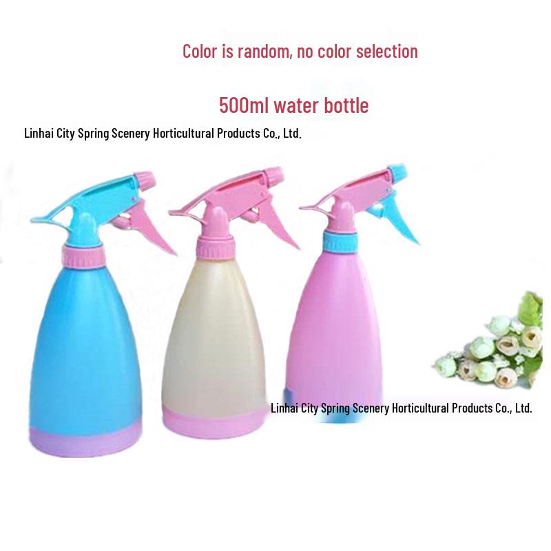 Candy-Colored 500ml Hand-Pumped Watering Can and Spray Bottle for Flowers