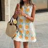 European Style Women Clothing Summer Casual Round Neck Sleeveless Tank Maxi Dress