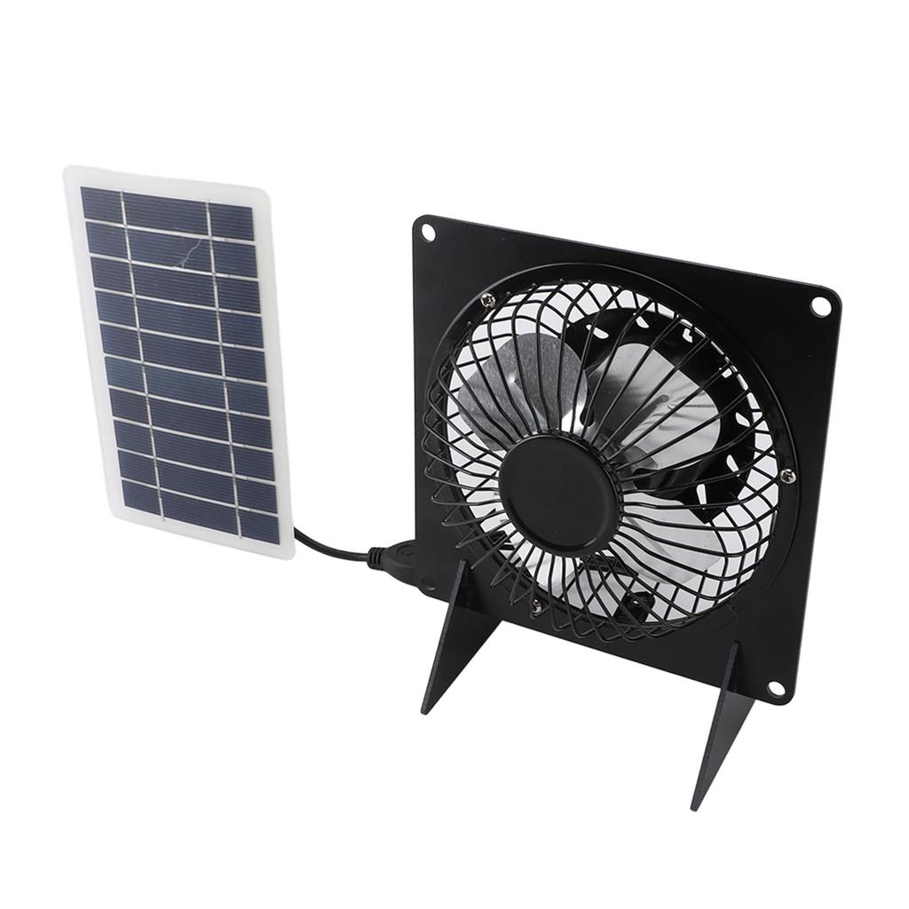 10W Solar Powered Exhaust Fan Professional Efficient Save Energy Solar Powered Vent Fan for Pet House Shed Bathroom