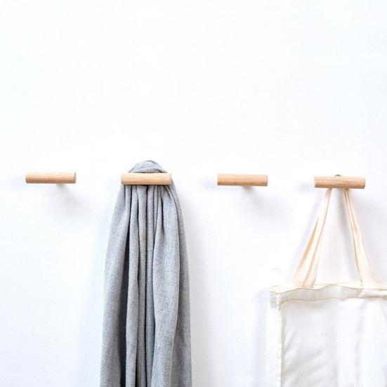 Decorative Wooden Practical Wall-mounted Wall Hook Hanger Storage Rack Wood Hook