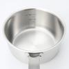 MUJI Dreischichtiger Edelstahll-Aluminium-Kochtopf, ca.. 1,5L, ca.. 36cm B x 13cm H, 82219920, Silber