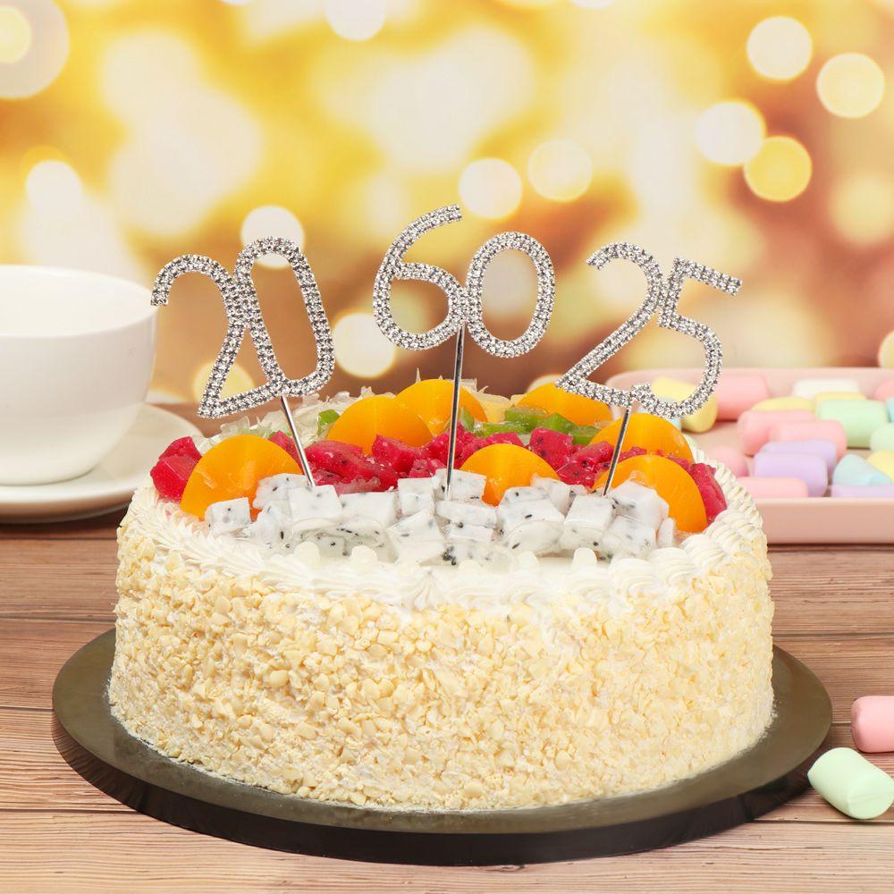 Topper per torta di buon compleanno personalizzato 40° 60° con nome