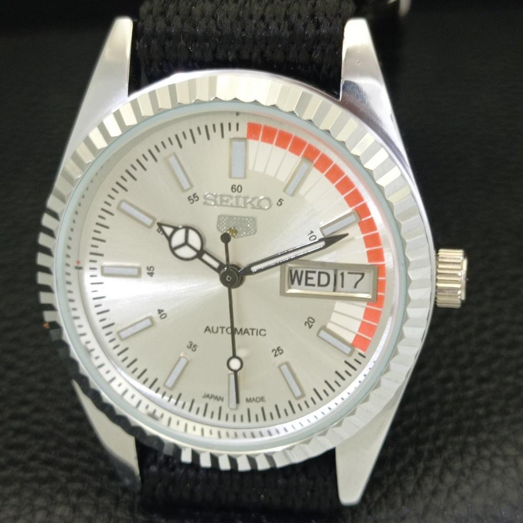 REFURBISHED VINTAGE SEIKO 5 AUTOMATIC 6309A JAPAN MENS SILVER WATCH A440820-4 Sk-a440820-1