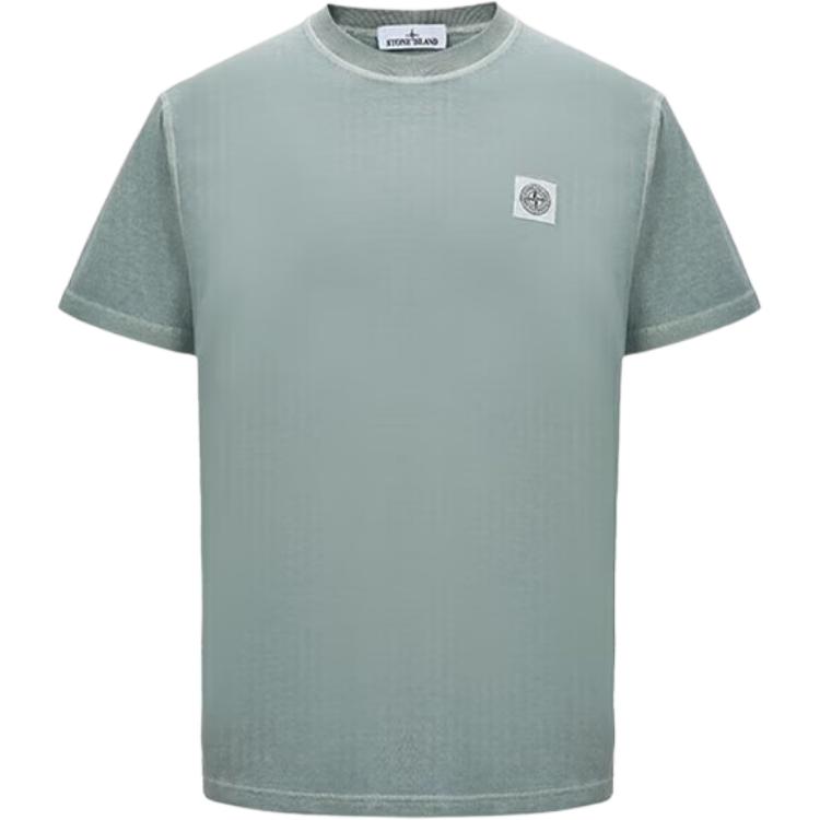 Stone Island Logo Badge Design Round Neck Short Sleeve T-Shirt Unisex T-Shirt 791523757-V0155 S