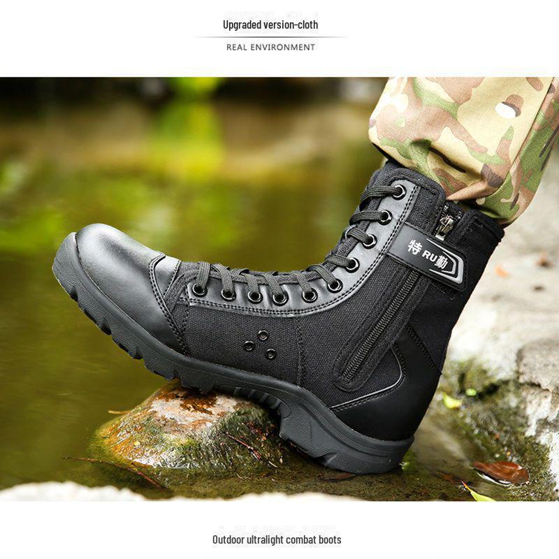 Ultra-Light Breathable Mesh Zipper Workwear Boots for Spring & Summer